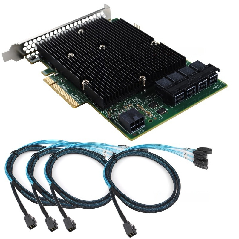 Lsi 9300 16I Hba It Mode - Placa Adaptadora LSI SAS 9300-16I 12GB/S